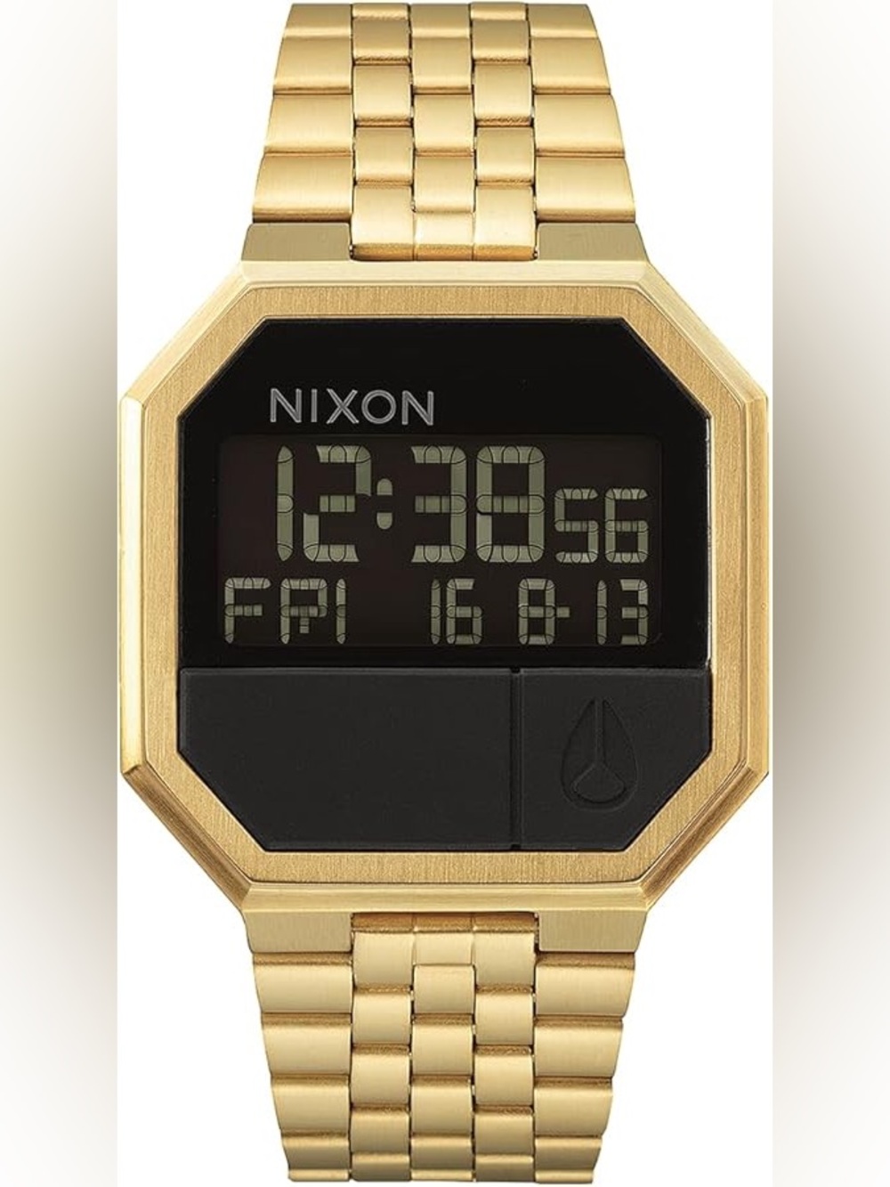 Vintage Nixon The Re-Run Digital Watch - All Gold / Stainless Steel